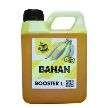 bananowy atraktor wędkarski na karpie i amury w litrowej butelce